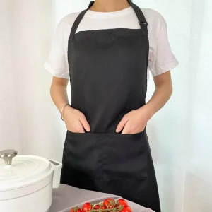 Custom Logo Kitchen Sleeveless Bib Apron for Women Polyester Material
