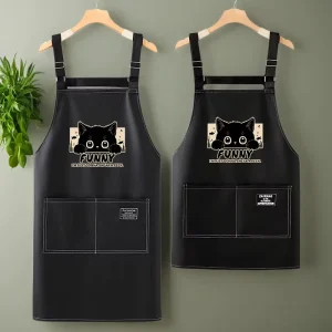 Custom Logo Leather Smock Kitchen Household Workwear Catering Work specific Wear resistant Waterproof and Oil proof New Cus