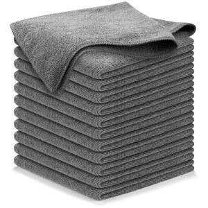 Custom Logo Microfiber Car Wash Towel 40x40cm Super Absorbent Car Detailing Cleaning Cloth Quick Dry