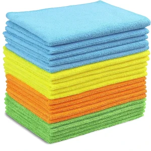 Custom Logo Microfiber Cleaning Cloth Black Microfiber Fiber for Car Microfiber Cleaning Cloth with Custom Logo
