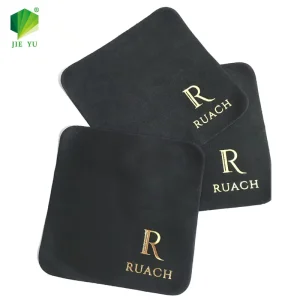 Custom Logo Microfiber Jewelry Cleaning Suede Cloth