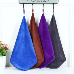 Custom Logo Microfiber Kitchen Towel 30x30cm Small Cleaning Cloth Bulk for Home Hotel Dish Wiping Cloth OEM