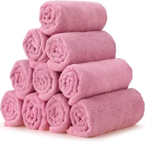 Custom Logo Microfiber Polyester Cloth Colorful Embroidered Quick Dry Towel for Car Kitchen Cleaning Woven Technique