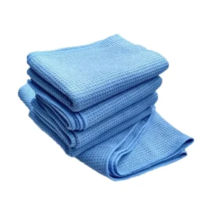 Custom Logo Microfiber Waffle Weave Kitchen Towels Soft Highly Absorbent Lint Free Dish Cloths for Drying Dish Towel