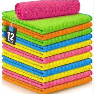 Custom Logo Multi Purpose Dish Micro Fiber Kitchen Fabric Drying Absorbent Dusting Microfiber Towel Cleaning Cloths for Home