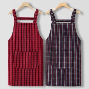 Custom Logo Old Coarse Cloth Apron Kitchen Home New Cooking Pure Cotton Work Clothes Home Commercial Catering Work Dedicate