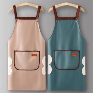 Custom Logo PVC Apron Reusable Durable Oil & Water Resistant Breathable Sleeveless Adult Apron for Kitchen Use New Style