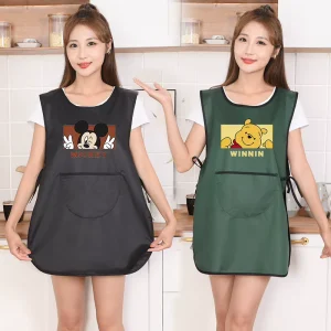Custom Logo PVC Reusable Lightweight Waistcoat Style Apron Waterproof Oil Resistant Workwear Customized Logo Printing