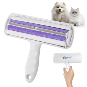 Custom Logo Pet Grooming Brush Couch Comb Carpet Dog Lint Roller Reusable Self Cleaning Feature Made Plastic
