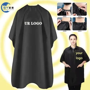 Custom Logo Polyester Barber Hair Salon Shawl Haircut Shawl and Apron Hairdressing Cape Salon De Coiffure Professionnel