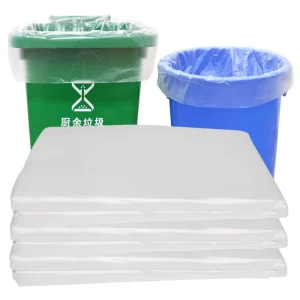 Custom Logo Printed 30 Gallon White Plastic Trash Bags Manufactured High Quality Weaving Technique