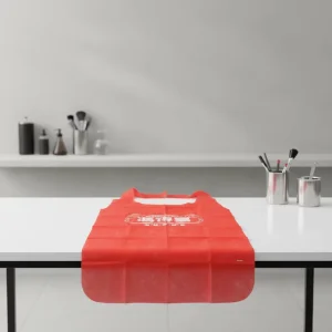 Custom Logo Printed Disposable Nonwoven Apron High Quality PP Apron for Barbershop Restaurant Lab Free Sample