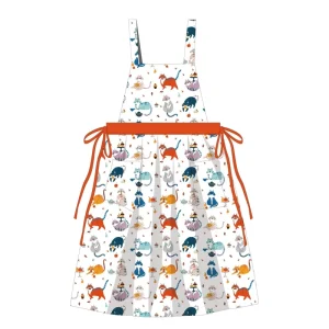 Custom Logo Printed Waterproof Durable Washable Reusable Eco friendly Sleeveless Bib Chef Cooking Baking Cotton Kitchen Apron