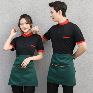 Custom Logo Printing Chef Cooking Apron Cafe Shop Half Length Aprons Hotel Bakery Restaurant Waiters Waitresses Waist Aprons
