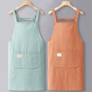 Custom Logo Reusable Durable Heavy Duty Washable Pure Sleeveless Bib Apron for Household Kitchen Commercial Cooking