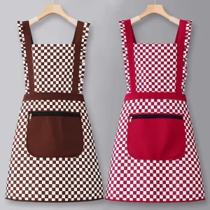 Custom Logo Reusable Durable Washable Nail Art Apron Waterproof Oil Proof Catering Use Style Cooking Kitchen