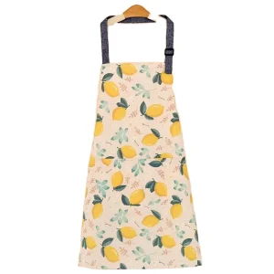 Custom Logo Reusable Eco Friendly Heavy Duty Kitchen Chef Apron with Pockets