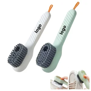 Custom Logo Shoe Brush Durable Hard Bristles Cleaning Tool for Leather Shoes Sneakers Boots and Canvas Footwear Care