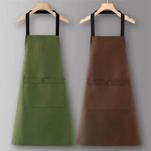 Custom Logo Stall canvas apron custom logo printed men’s kitchen household baking female work clothes