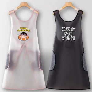Custom Logo TPU Full Waterproof Breathable Sleeveless Bib Apron for Adult Bath Swimming Pool Special Work