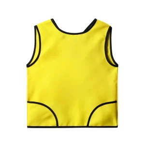 Custom Logo Three Layers of Composite Waterproof Peach Skin Velvet Kids Yellow Children Apron for Painting