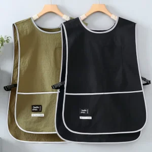 Custom Logo Vest Style Apron Kitchen Household Oil Proof Waterproof Durable Reusable Washable Catering Men’s Waistcoat Workwear