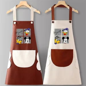 Custom Logo Waitstaff PVC Apron Waterproof Oil Proof Stylish Kitchen Home Use Fashionable Food Service