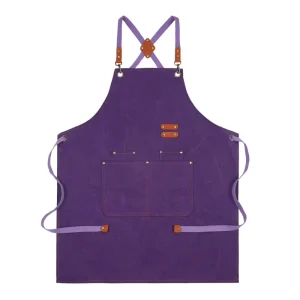 Custom Logo Washable Durable Reusable Sleeveless Apron for Adults Pockets Adjustable for Cleaning Cafes Barbecues Food Service