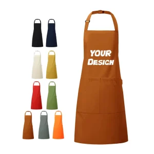 Custom Logo Waterproof Dishwasher Apron Polyester Canvas Cleaning Cooking Chef Aprons