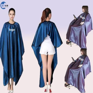 Custom Logo Waterproof Haircut Salon Hair Cutting Hairdresser Gown Apron Hairdressing Barber Capes with Adjustable Snap