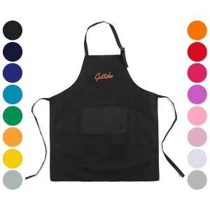 Custom Logo Waterproof Restaurants Cotton Polyester Man Woman Black Blank Bib Kitchen Chef Cooking Aprons