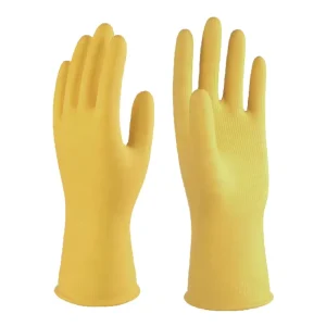 Custom Logo Waterproof Women’s Kitchen Hand Non slip Latex Rubber Gloves Yellow Cleaning Household Latex Gloves