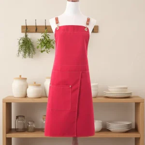 Custom Logo Waterproof Work Kitchen Canvas Apron With Pockets for Women Men Waiter Cafes Nail Beauty Hair Salon Uniform Grill