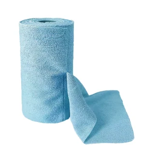 Custom Logo and Packing Multi Purpose Absorbent Tear Off Edgeless Microfibre Towel Roll Rag Kitchen Microfiber Cleaning Cloth