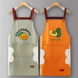 Custom Logo women’s apron kitchen household new summer cooking cute oil proof waterproof workwear catering special work