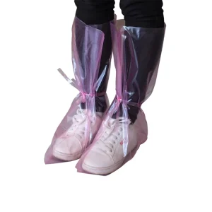 Custom Made PE/PVC Protection Safety Plastic High Overshoes with Band