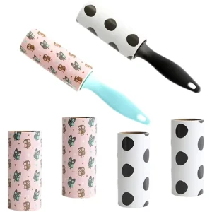 Custom Made Premium Plastic Manual Lint Roller Tear Off Sheets Clothes Blanket Pet Hair Remover Washable Home Cleaning Tool