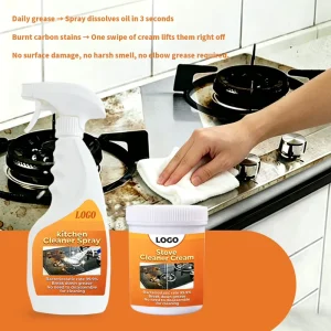 Custom Manufacturing Electric Stove Cleaning Kit with Non-Abrasive Cooktop Polish and Degreaser