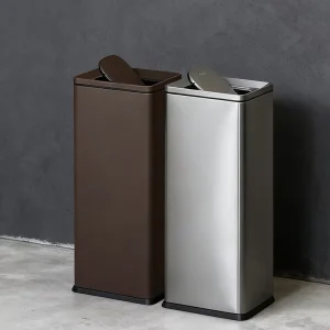 Custom Metal Indoor Outdoor Trash Bin for Municipal Government Real Estate Projects Street Furniture Commercial Use