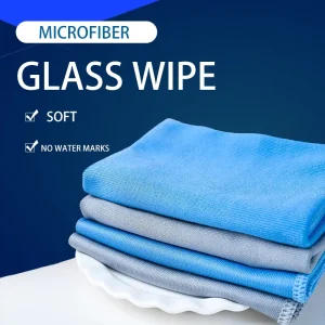 Custom Microfiber Glass Cloth Mirror Window Cup Wiper Good Water Absorption Soft Lint Free Towel Cleaning Cloth for Car