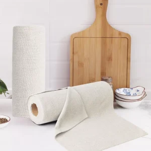 Custom Multi Purpose Reusable Rag Kitchen Towel Microfiber Dish Cleaning Cloth Roll with Tear Away Feature