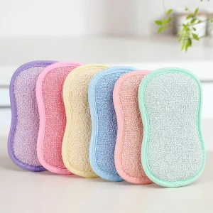 Custom Multi-color Kitchen Scrub Sponges Efficient Decontamination Sponge Scouring Pad for Cleaning Dishes Pots & Pans