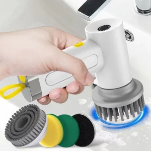 Custom Multifunctional Kitchen Bathroom Toilet Electric Spin Scrubber Cordless Rechargeable Cleaning Tools Magic Cleaning Brush