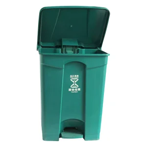 Custom Municipal Street Rubbish Bins 80L Garbage Bin Storage Box Industrial Outdoor Green Foot Pedal Trash Can