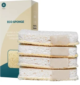 Custom Natural Eco Friendly BSCI Certified Dish Sponge Sustainably Forested Loofah Sponge Biodegradable Scouring Pad