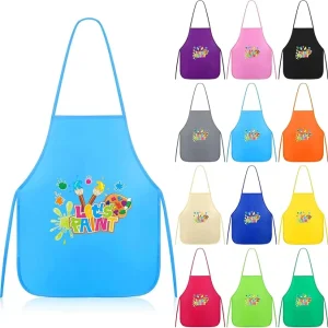 Custom Non Woven Kids Aprons for Art Painting Activities Disposable Painting Smocks Cooking and Outdoor Fun