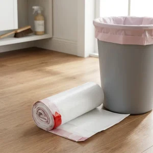 Custom ODM Service OEM Brand Disposable PE Material Large Capacity Drawstring Household Trash Bags Roll Packaging Custom
