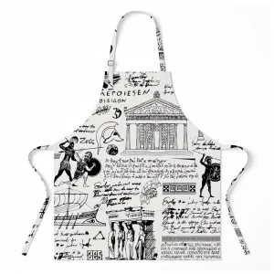 Custom OEM Cotton Slub Kitchen Apron Reactive Digital Printing Low MOQ Factory Supply Fast Delivery