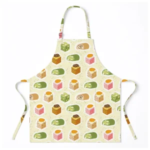 Custom OEM Cotton Slub Kitchen Apron with Reactive Digital Printing Low MOQ Factory Direct