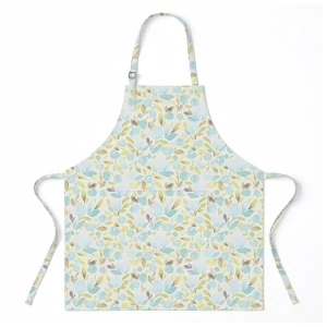 Custom OEM Linen Kitchen Apron Reactive Digital Print Low MOQ Factory Direct Kitchen Use